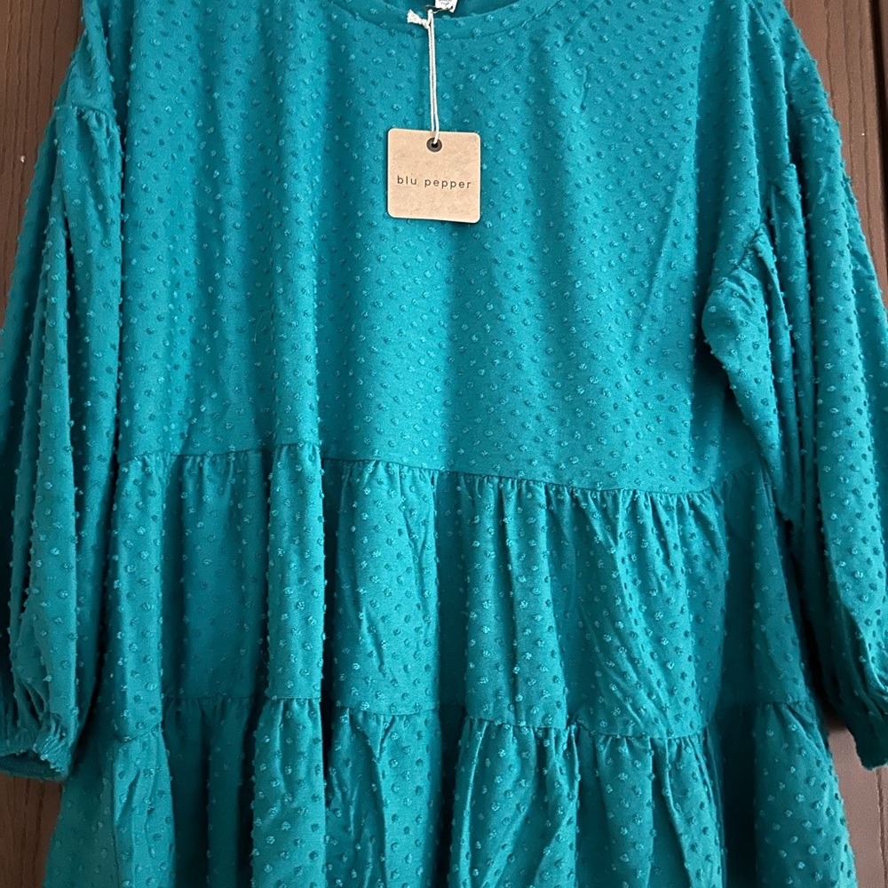 Blu Pepper Teal Women's Top - Picture 2 of 7